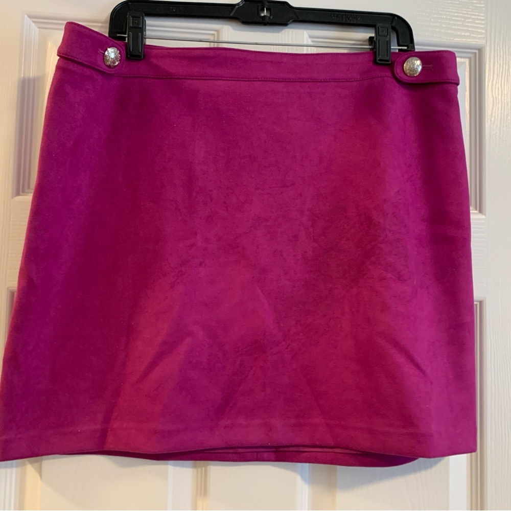 White House black market mini boot skirt pink size 14 blend